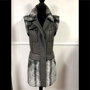 LIKE NEW‼️BCBGMaxAzria Archer Sleeveless Faux Fur Vest Coat -XS
